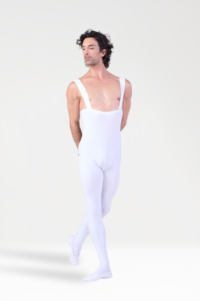 Tuta Lunga con Piede e Bretelle in Lycra