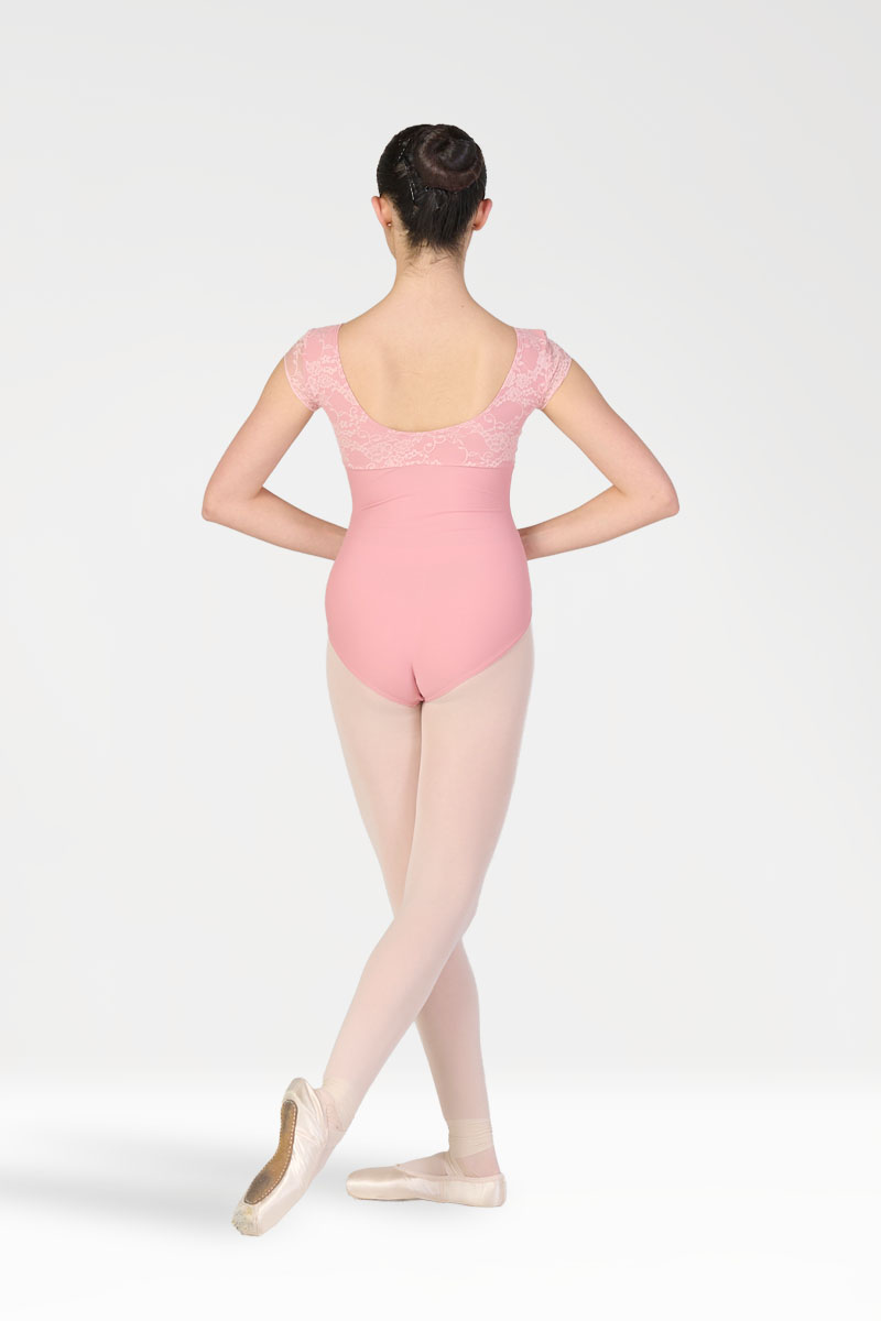 Short Sleeves Leotard with Curl