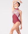 American Neckline Leotard with Lace Inserts