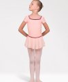 Leotard with Skirt and Square Neckline
