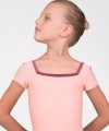 Leotard with Skirt and Square Neckline