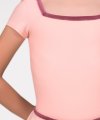 Leotard with Skirt and Square Neckline