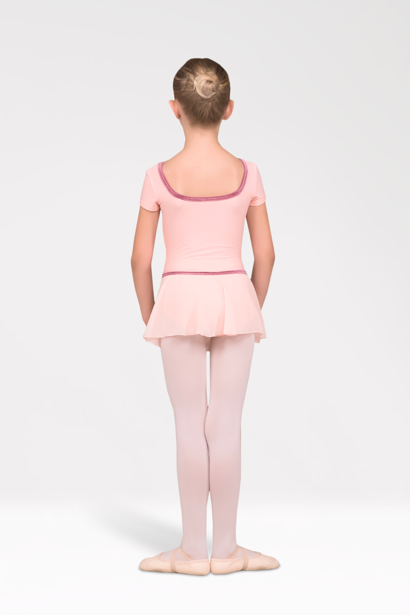 Leotard with Skirt and Square Neckline
