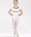 Leotard with Velvet Trims