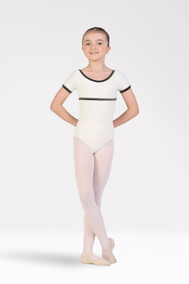 Leotard with Velvet Trims