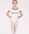 Leotard with Velvet Trims