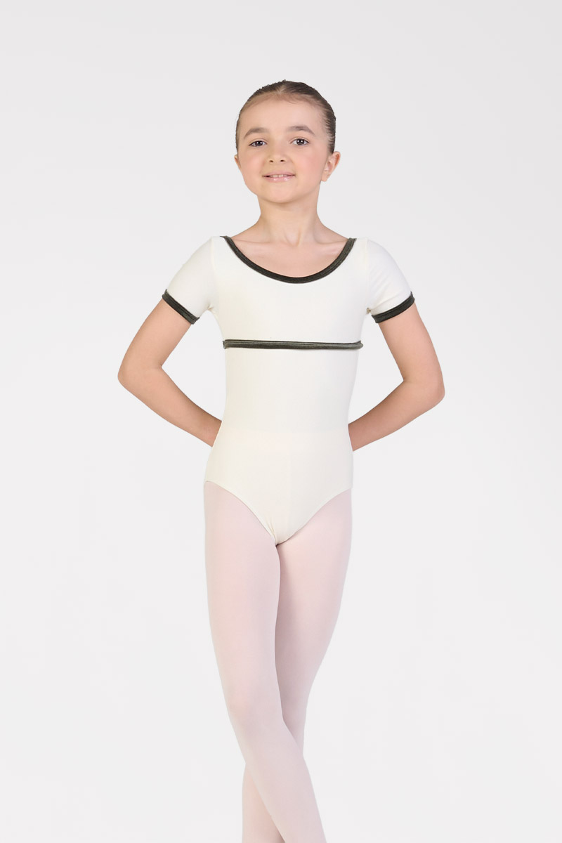 Leotard with Velvet Trims