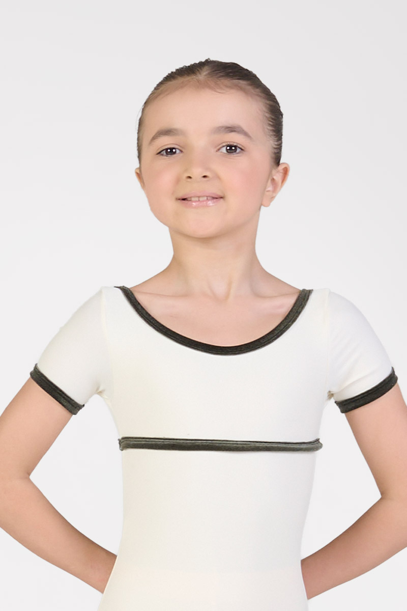 Leotard with Velvet Trims