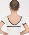 Leotard with Velvet Trims