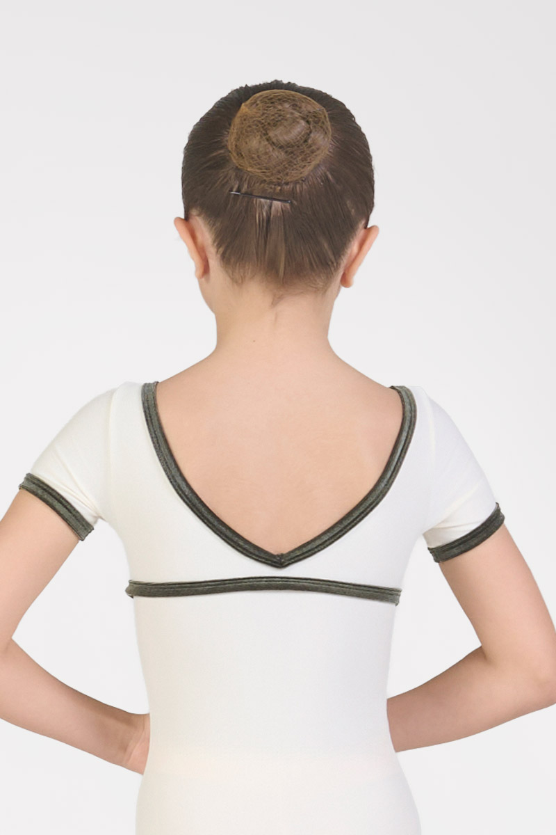 Leotard with Velvet Trims