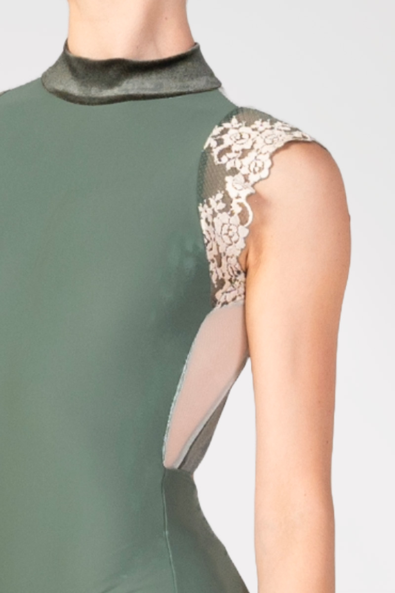 1/4 Sleeve Leotard with Neckband