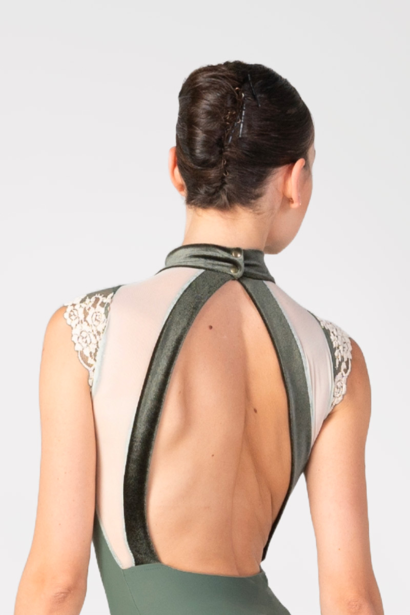 1/4 Sleeve Leotard with Neckband