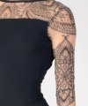 Printed Mesh Long Sleeve Leotard
