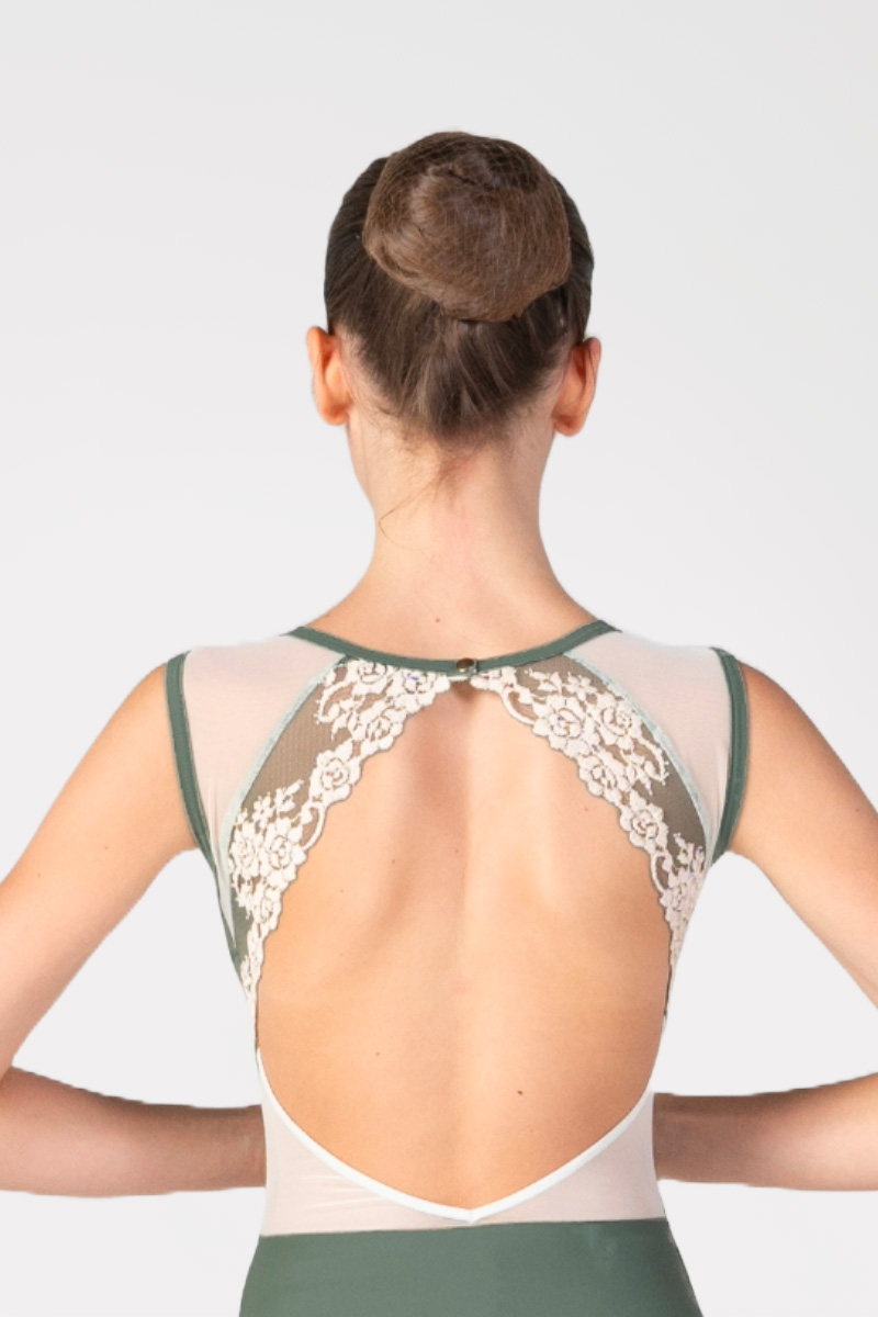 Sleveless Leotard with Back Opening
