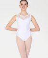 Tank Leotard with Lace Inserts