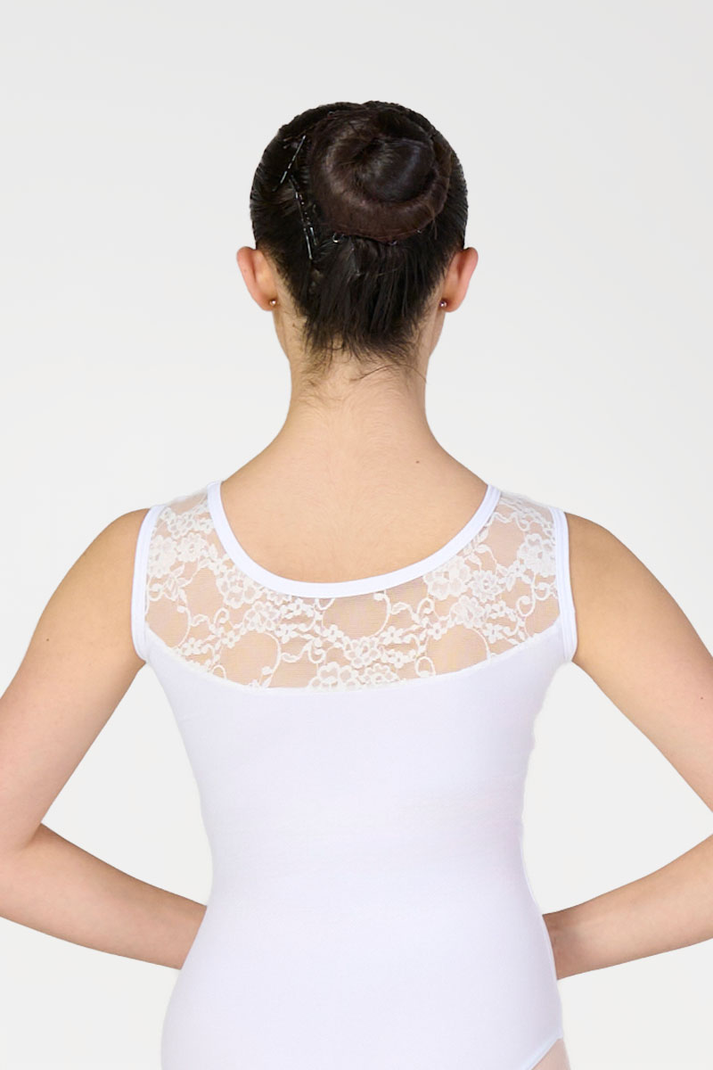 Tank Leotard with Lace Inserts