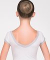 Short Sleeve Leotard with Boat Neckline