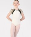 Short Sleeves Leotard with Inserts