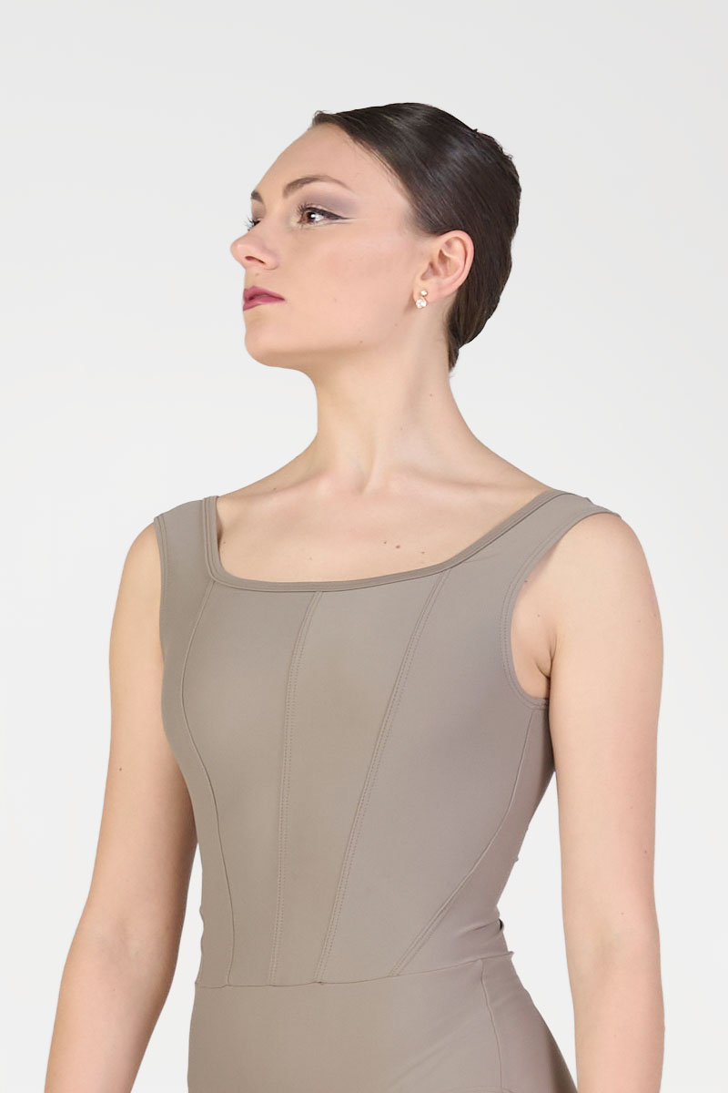 Body Canotta con Scollo Quadrato