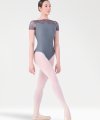Body con Manica Corta e Inserto in Pizzo