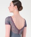 Body con Manica Corta e Inserto in Pizzo