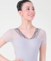 Body con Manica Corta e Inserto in Pizzo