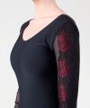 Body con Manica Lunga e Inserto in Pizzo