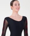 Body con Manica Lunga e Inserto in Pizzo