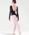 Body con Manica Lunga e Inserto in Pizzo