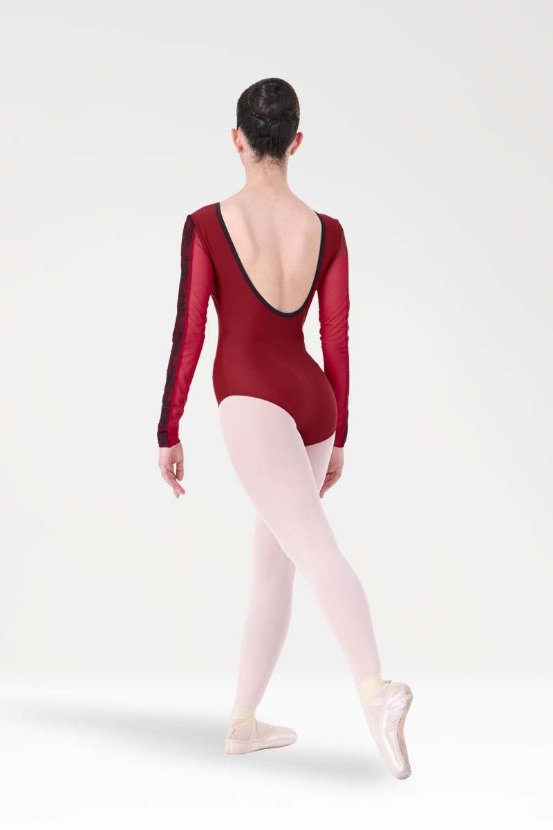 Body con Manica Lunga e Inserto in Pizzo