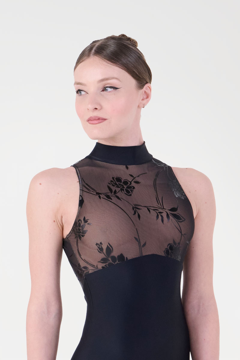 Body con Scollo all'Americana e Inserto in Rete