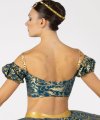 Top Damascato con Manica Corta