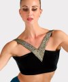 Top con Scollo a V Glitter