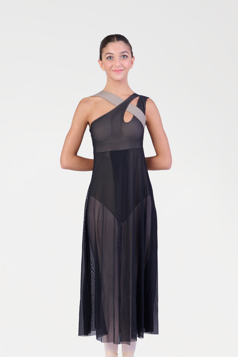 Body Asimmetrico con Gonna Mezzo Romantico