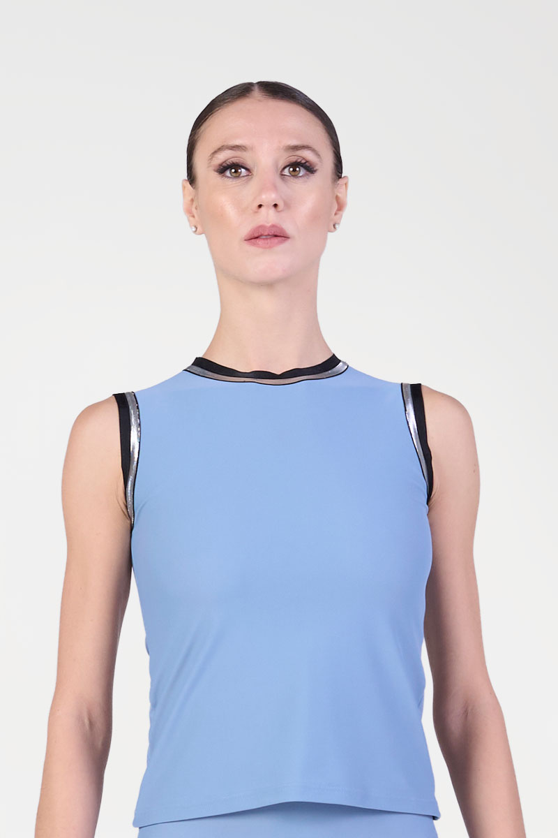 Maglia a Canotta con Elastici da Donna
