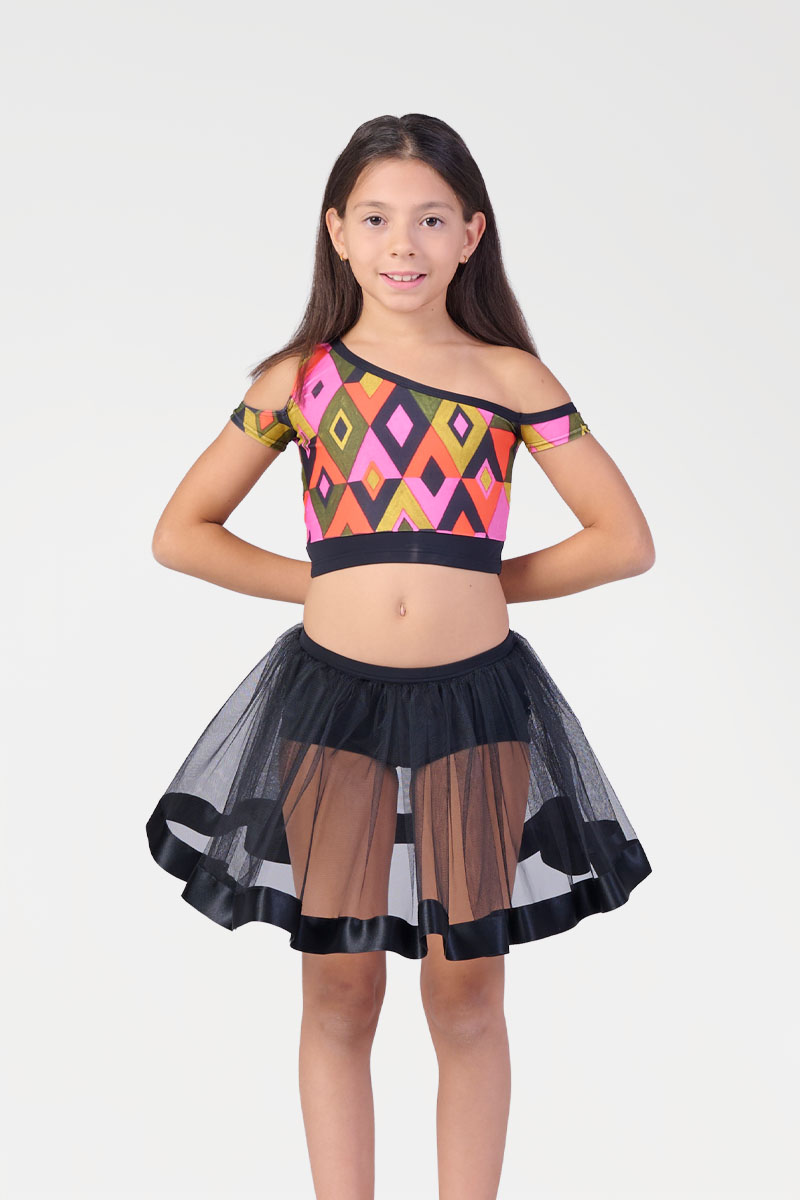 Short con Gonna Trasparente