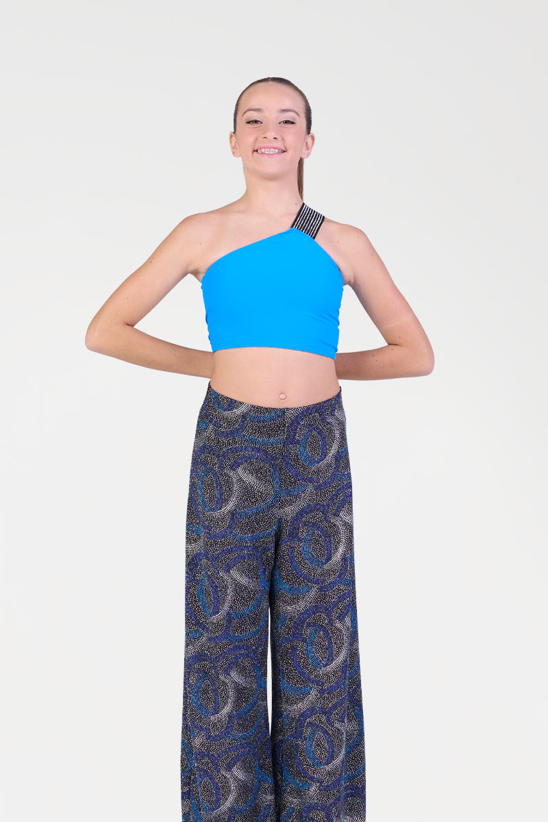 Top Monospalla con Fascia Glitterata