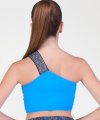 Top Monospalla con Fascia Glitterata