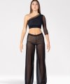 Top Asimmetrico con Manica in Rete