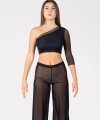 Top Asimmetrico con Manica in Rete