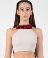 Top con Rose allo Scollo