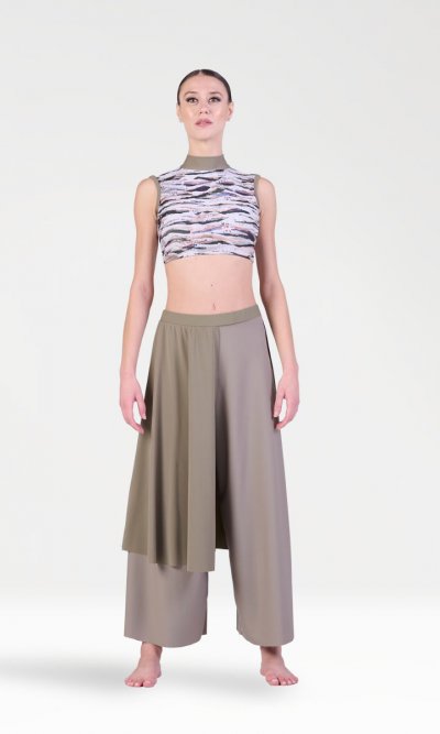Pantaloni Larghi con Mezza Gonna