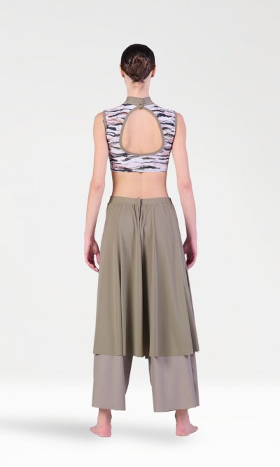 Pantaloni Larghi con Mezza Gonna