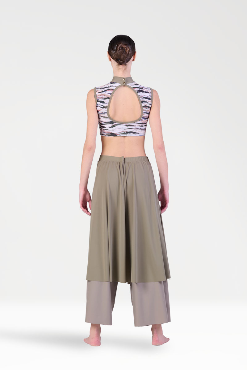 Pantaloni Larghi con Mezza Gonna