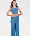 Pantaloni Lunghi con Apertura Laterali