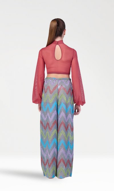 Pantaloni Larghi in Pizzo