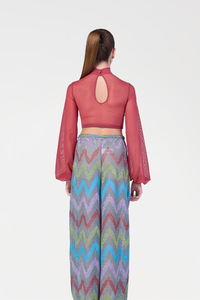 Pantaloni Larghi in Pizzo