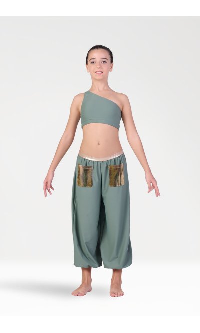 Pantaloni Larghi con Tasche e Polsini