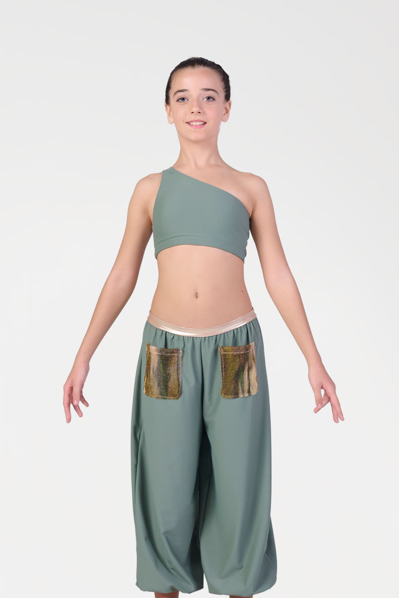 Pantaloni Larghi con Tasche e Polsini
