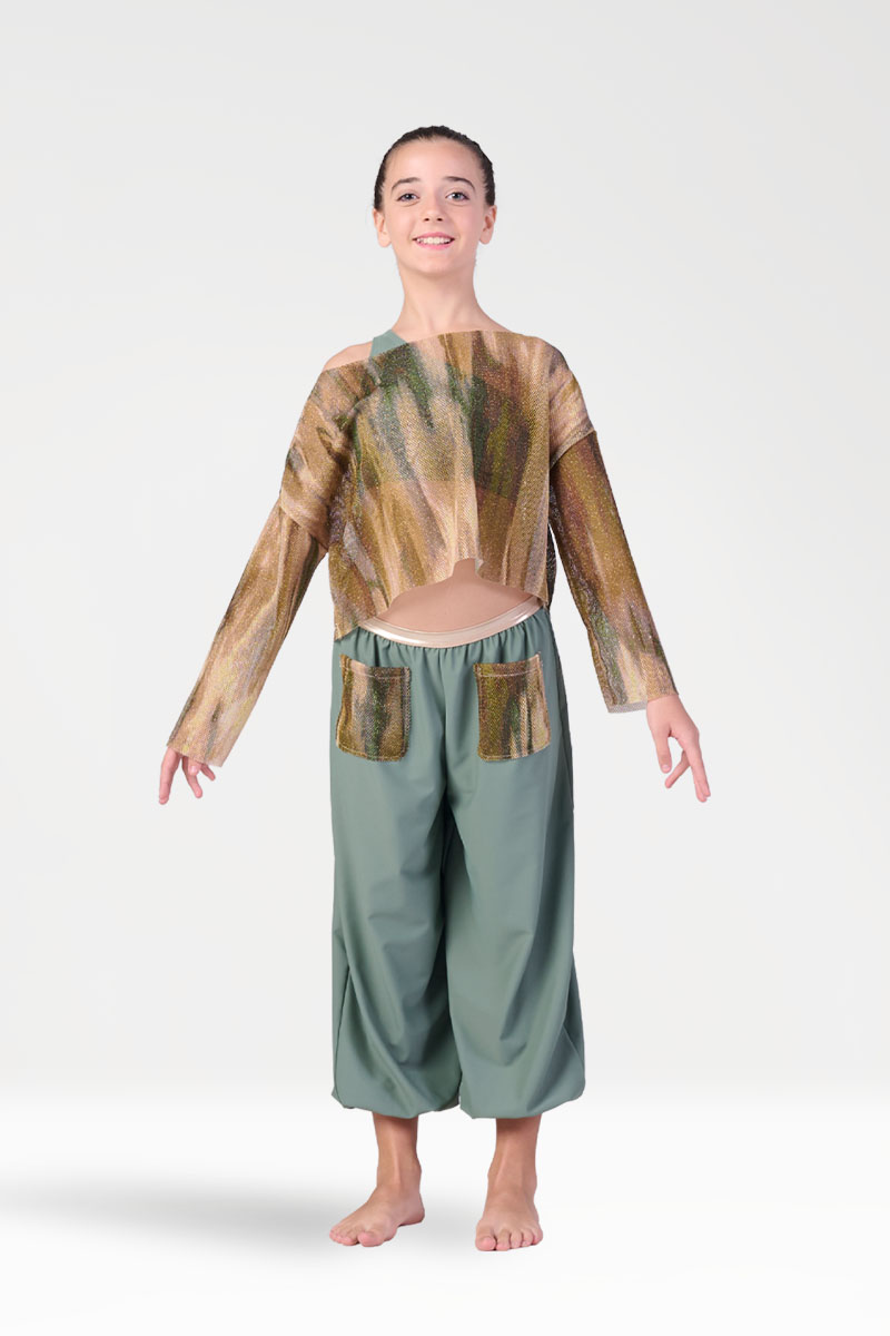 Pantaloni Larghi con Tasche e Polsini
